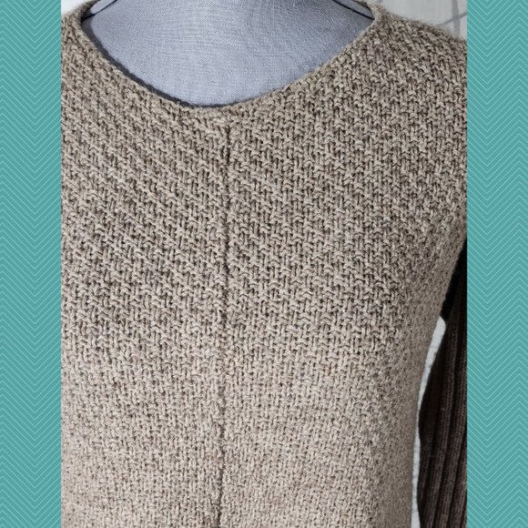 Eileen Fisher Beige Yak & Wool Blend Crewneck Sweater - Picture 2 of 5